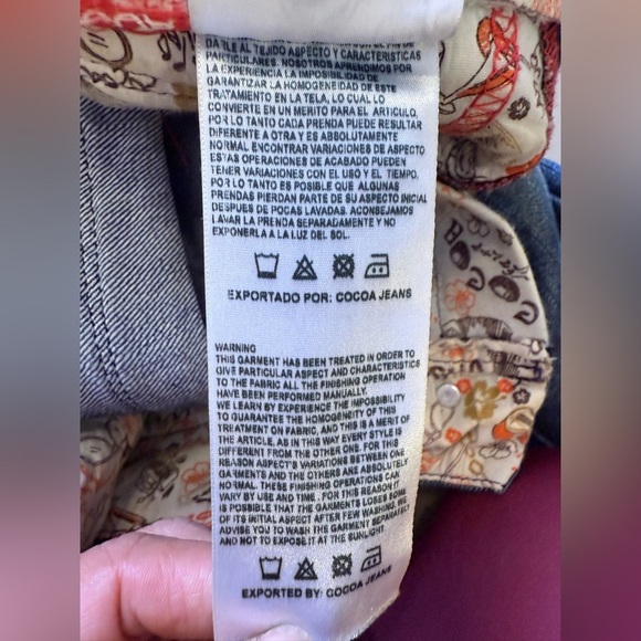 Cocoa Jeans Colombian Jeans Vintage  Size USA 6 Acid Wash Jeans. Pockets Button - Picture 13 of 16